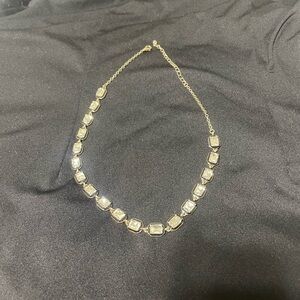 Vintage Necklace Black white and Gold Color Necklace